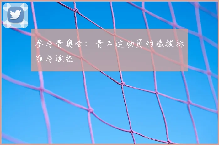 参与青奥会：青年运动员的选拔标准与途径